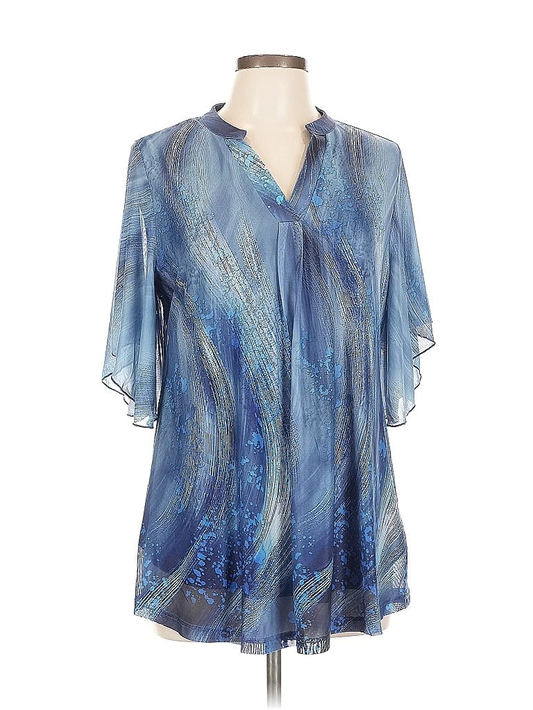 Pre-owned Timeson Short Sleeve Blouse In Blue