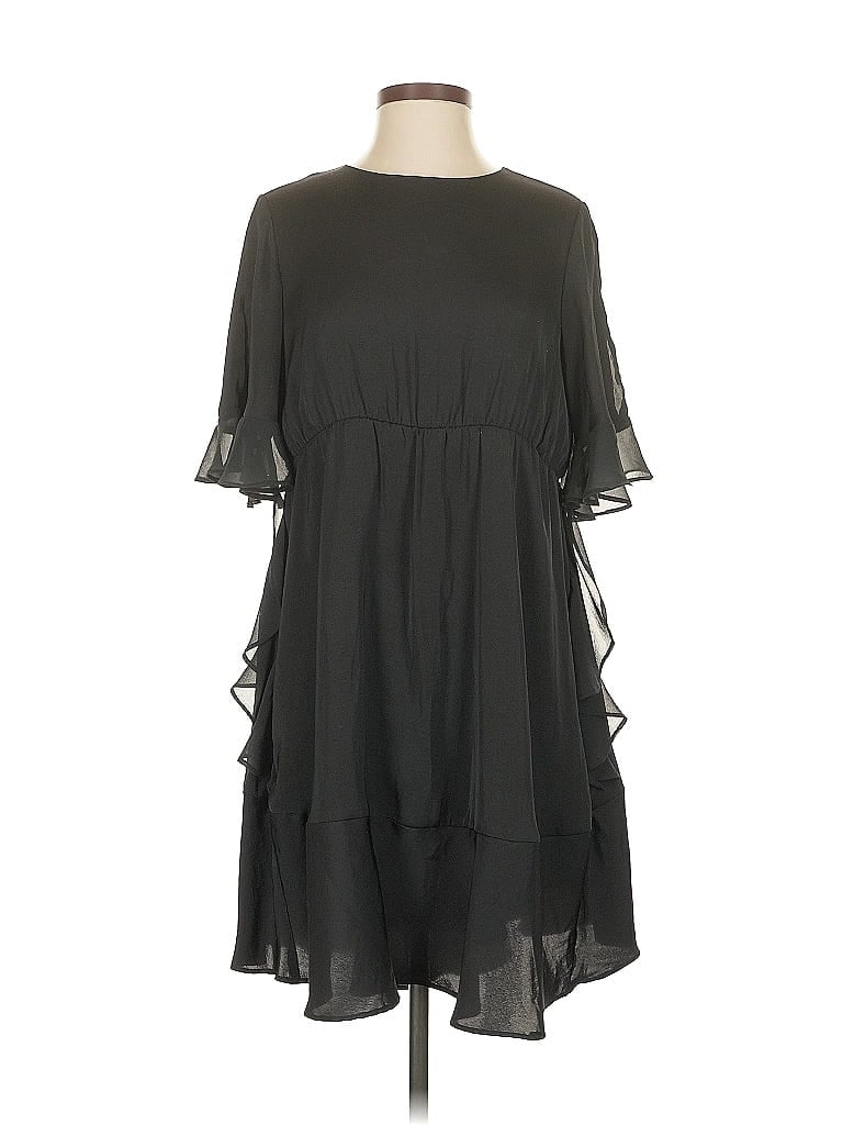 Pre-owned Who What Wear Casual Dress In Black