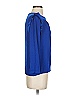 BCBGMAXAZRIA 100% Recycled Polyester Blue 3/4 Sleeve Blouse Size S - photo 4