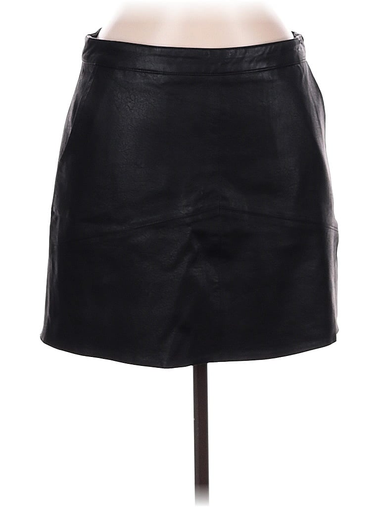 LULUS Pre-owned Faux Leather Skirt In Black