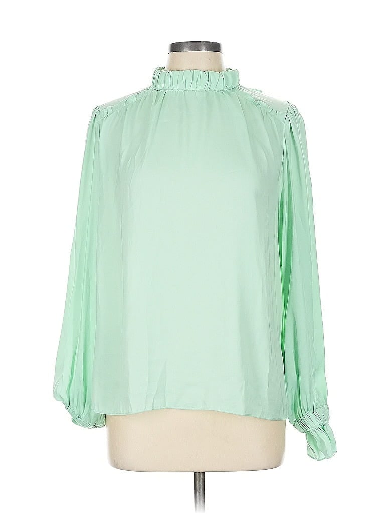 Pre-owned Tcec 3/4 Sleeve Blouse In Green