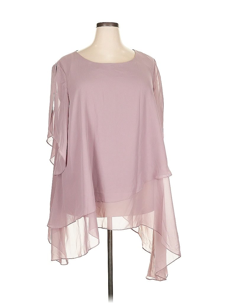 Pre-owned Jj's House 3/4 Sleeve Blouse In Purple