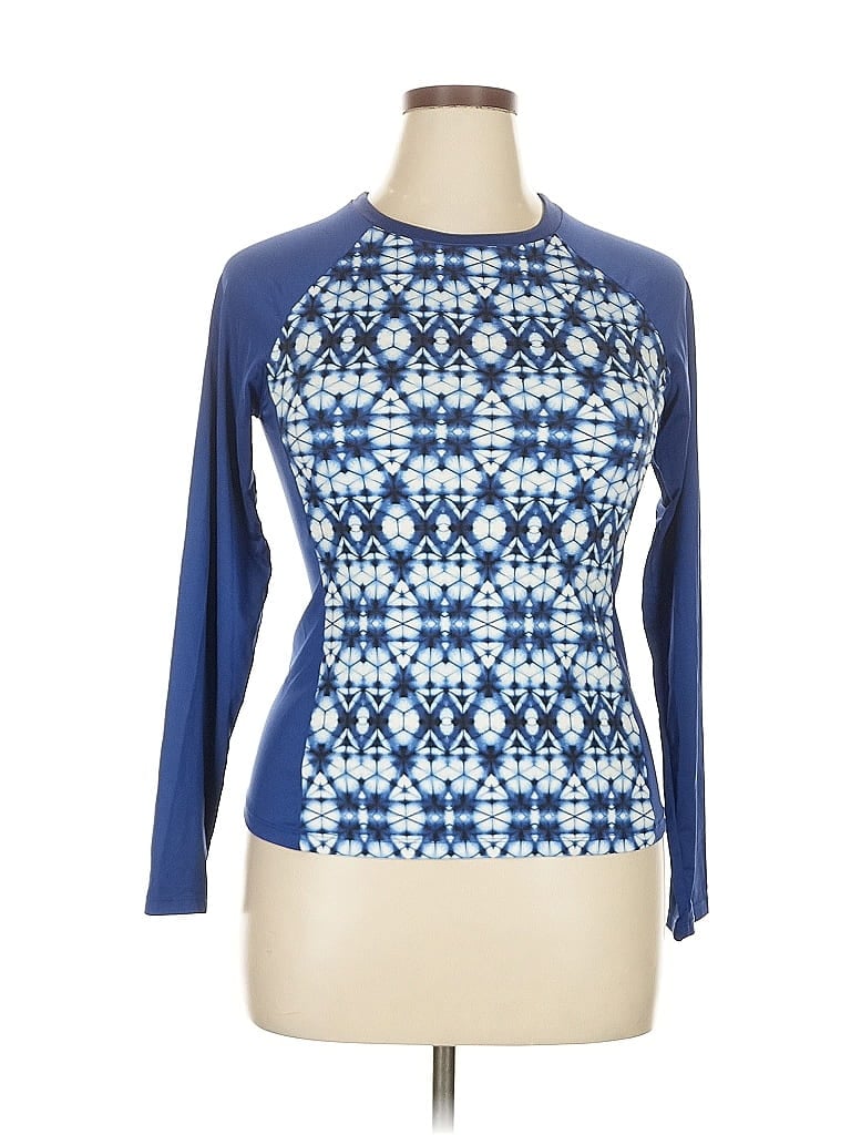 Pre-owned Apt. 9 3/4 Sleeve T-shirt In Blue