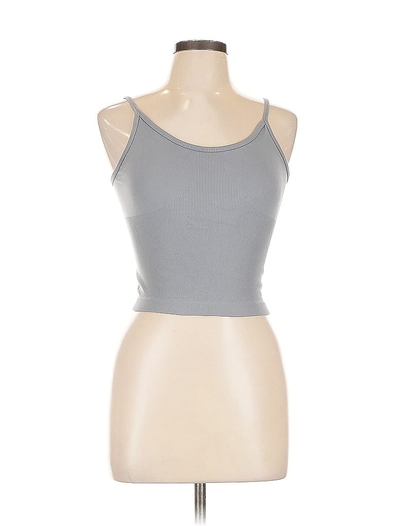 Pre-owned Unbranded Tank Top Gray Halter Neckline Tops