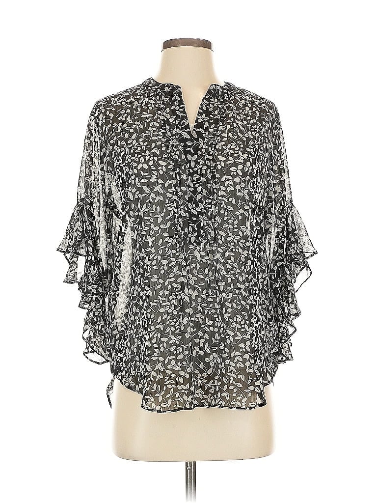 Pre-owned Vince Camuto 3/4 Sleeve Blouse In Silver