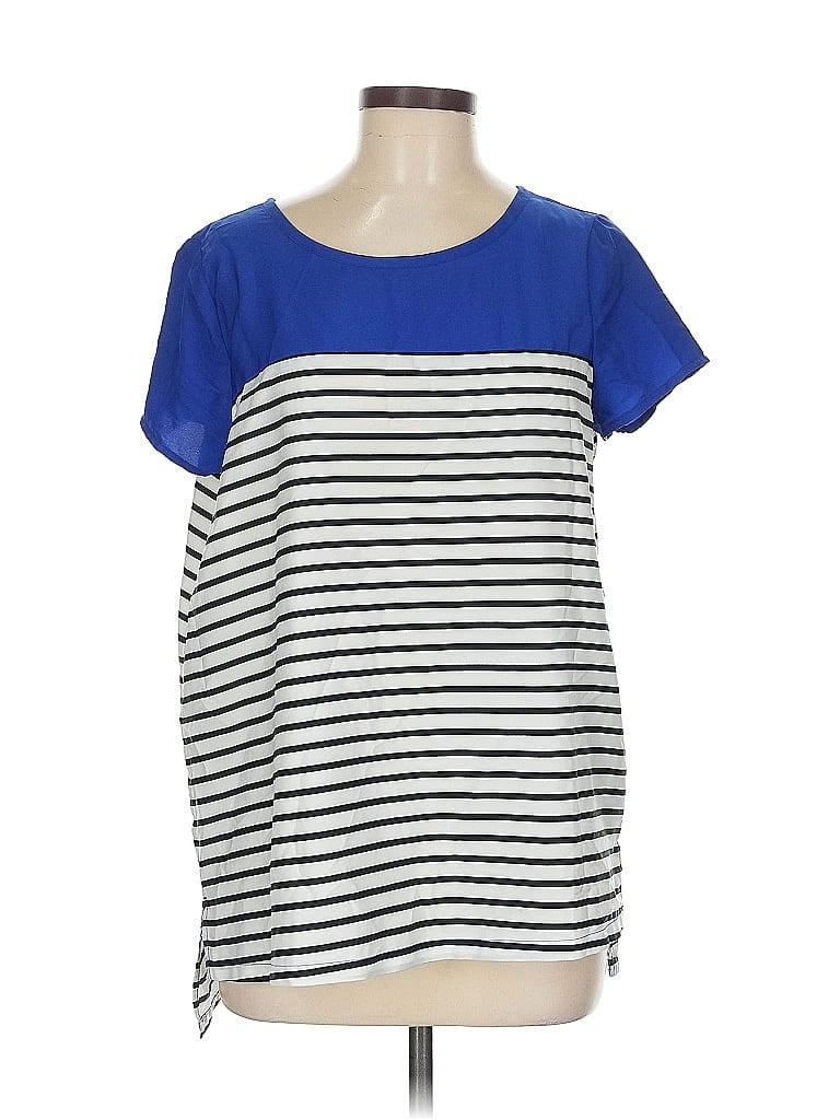 Pre-owned Gap Outlet Short Sleeve Top Blue Boatneck Tops