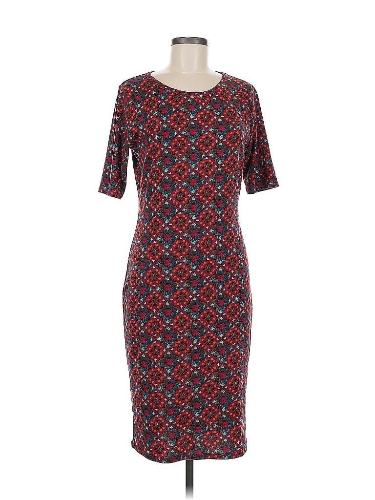 Pre-owned Lularoe Casual Dress In Burgundy