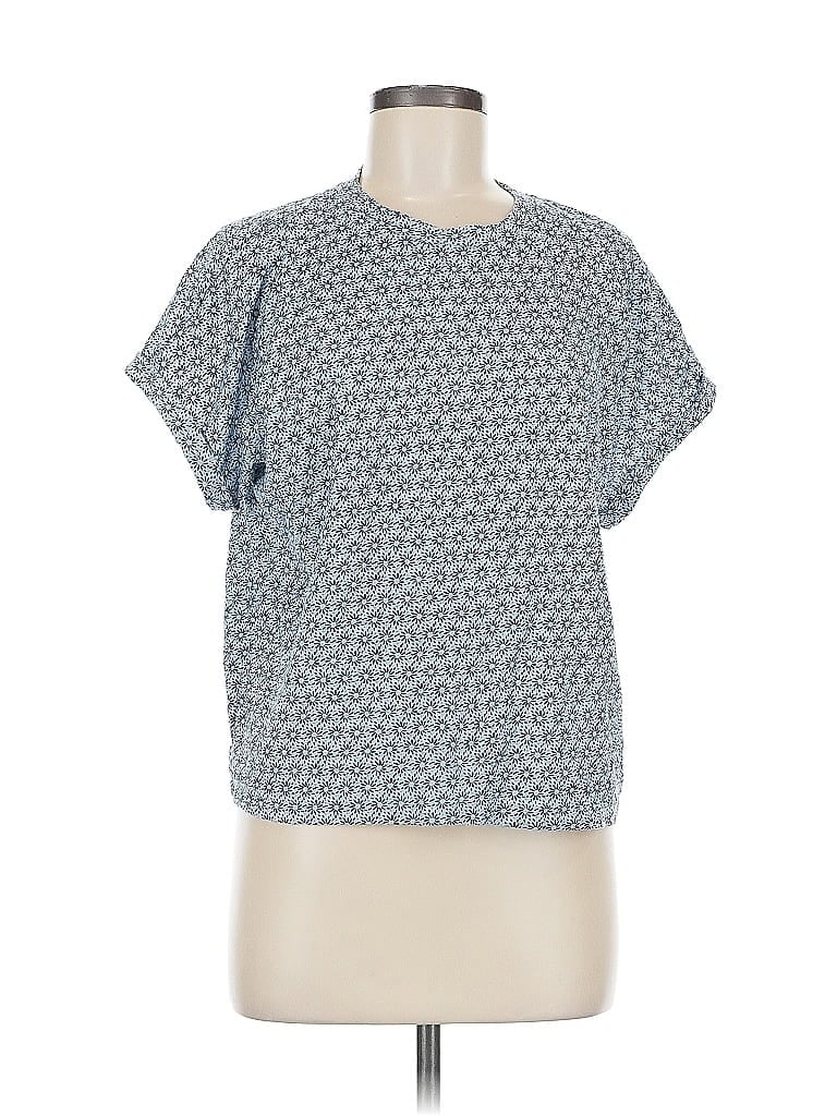 Pre-owned Andrew Marc Short Sleeve T-shirt In Blue