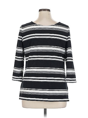T by Talbots 3/4 Sleeve T-Shirt (view 2)