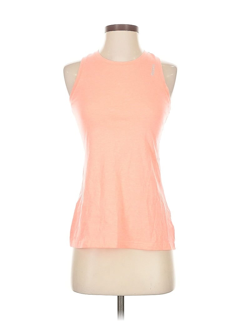 Pre-owned Reebok Tank Top Orange Halter Neckline Tops