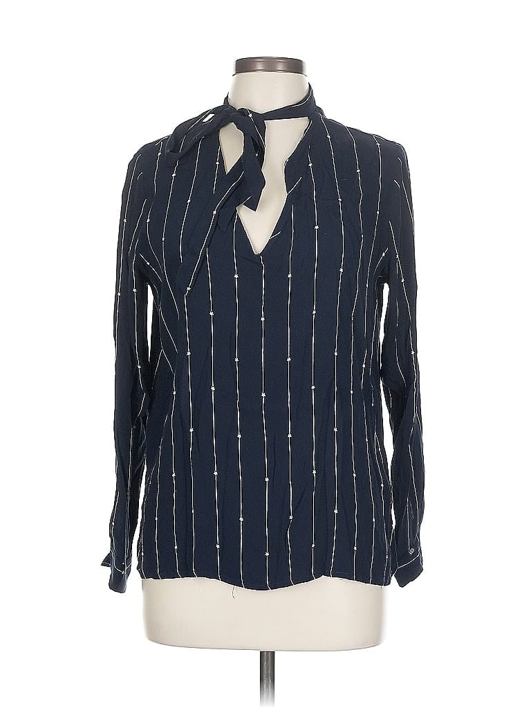 Pre-owned Rails Long Sleeve Blouse In Blue