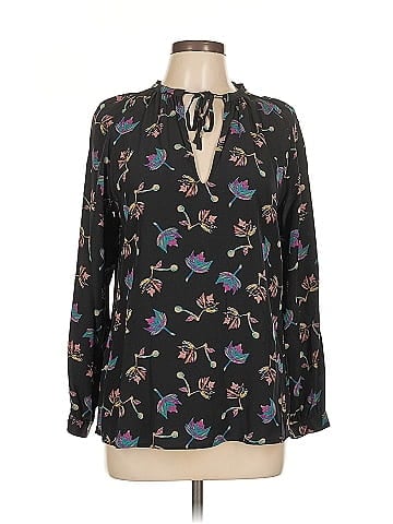 Tucker Long Sleeve Silk Top (view 1)