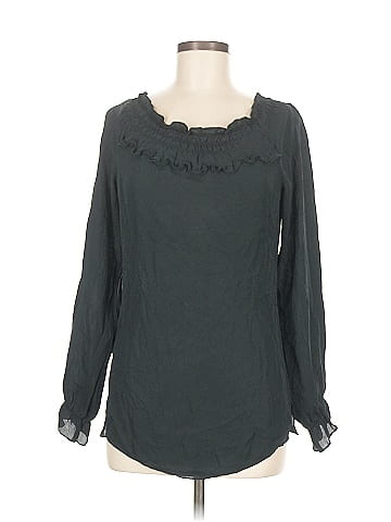 Express Long Sleeve Silk Top (view 1)