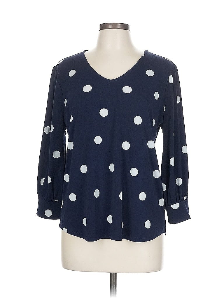 Pre-owned Adrianna Papell 3/4 Sleeve Blouse In Blue
