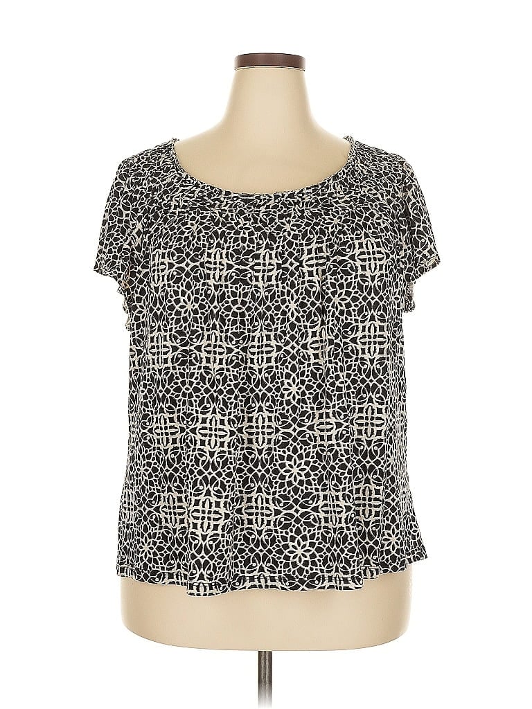 ASSORTED BRANDS Pre-owned Short Sleeve Blouse In Black