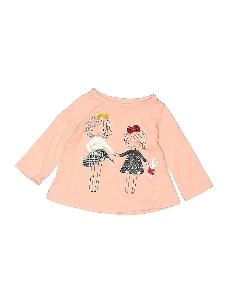 Pre-owned First Impressions Babies' 3/4 Sleeve T-shirt In Pink