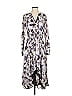 Grayson 100% Polyester Print Silver Casual Dress Size S - photo 1