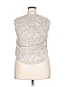 Chico's 100% Polyester Metallic Silver Tan Sleeveless Blouse Size XXL (estimated) - photo 2