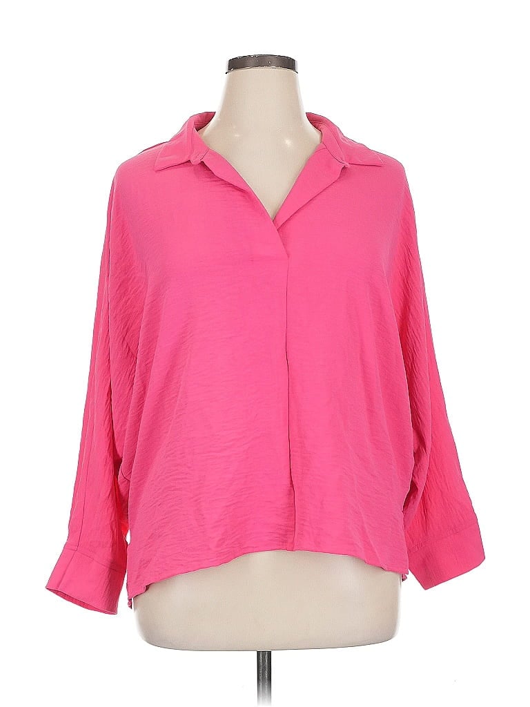 Calvin Klein 3/4 Sleeve Blouse In Animal Print