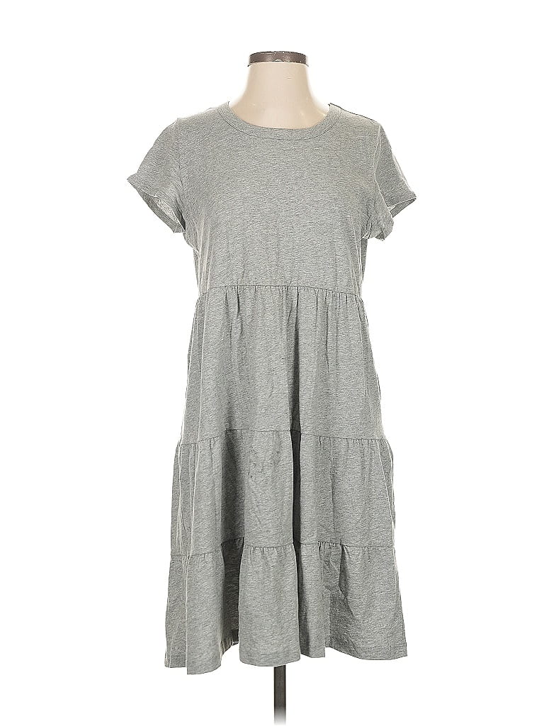 Pre-owned Time And Tru Casual Dress In Gray