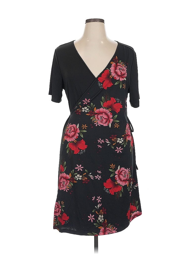 Pre-owned Shein Curve Casual Dress In Black