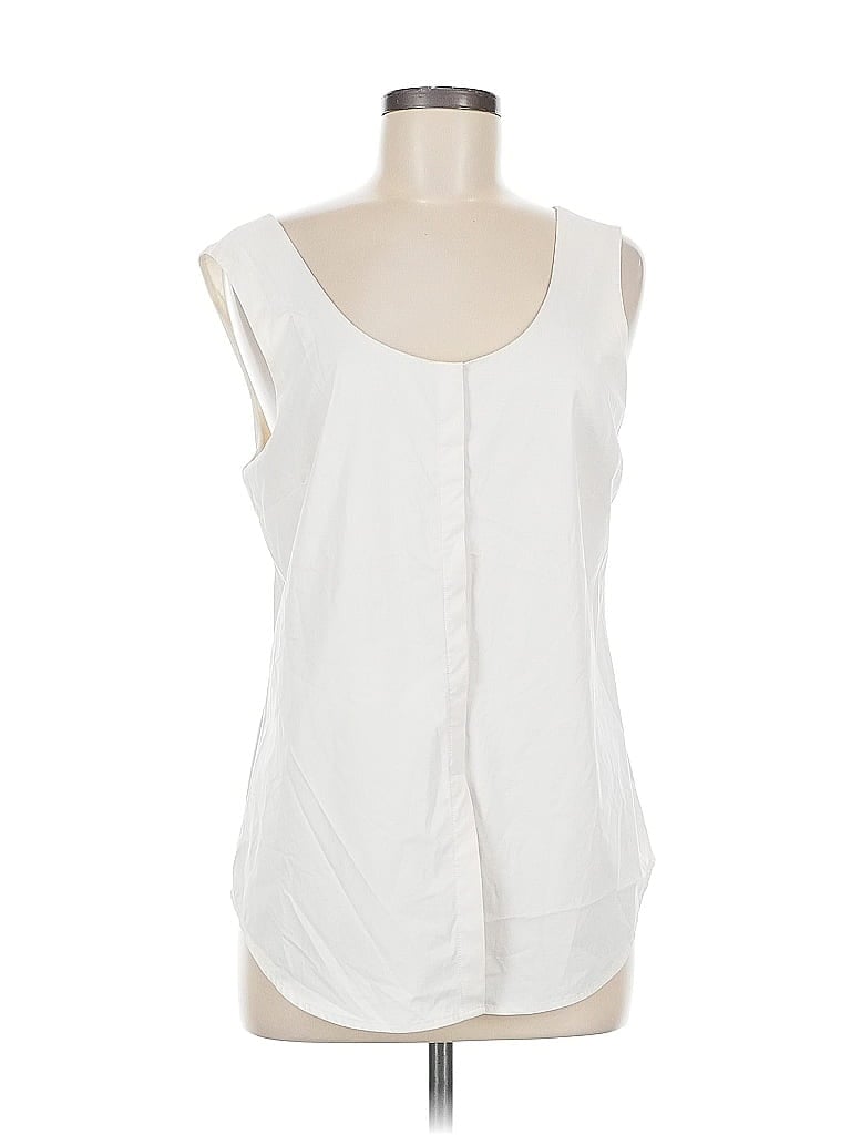 Pre-owned Nic + Zoe Sleeveless Blouse In White