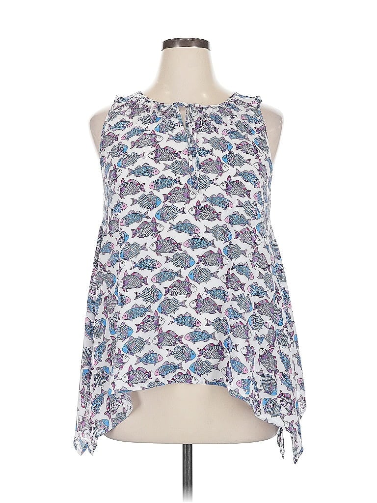 CHARMING CHARLIE Pre-owned Sleeveless Blouse In Blue