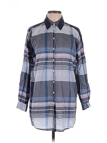 H&M L.O.G.G. 3/4 Sleeve Button-Down Shirt (view 1)