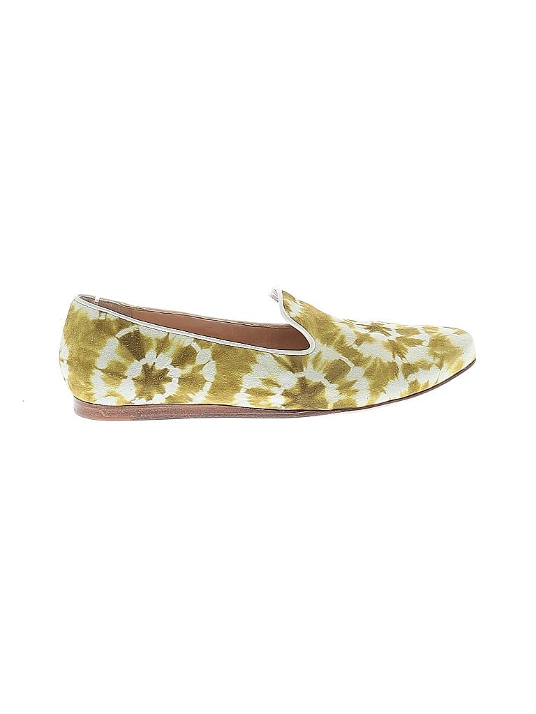 Pre-owned Veronica Beard Flats In Yellow