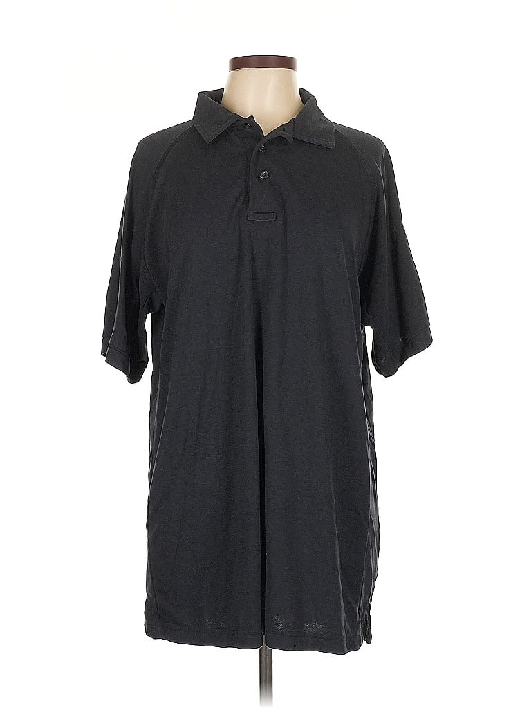 Pre-owned Assorted Brands Short Sleeve Polo Shirt In Black