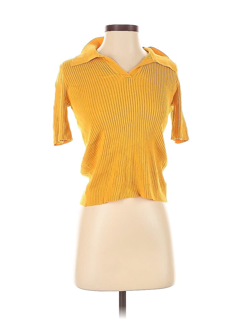 Pre-owned T Tahari Cardigan Sweater In Yellow