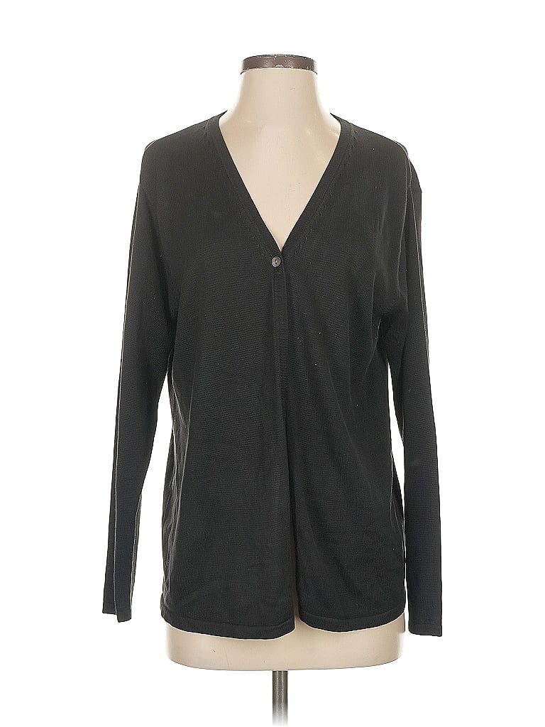 Pre-owned Talbots Silk Cardigan Sweater In Gray