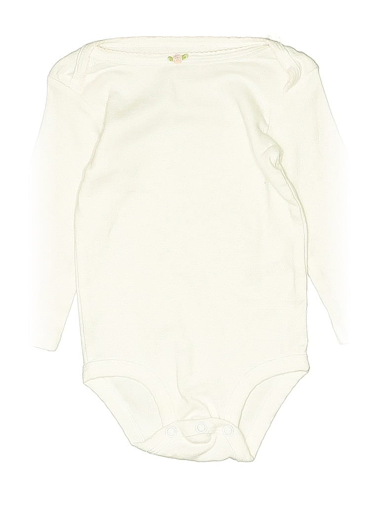 CARTER'S Pre-owned Babies' Long Sleeve Onesie In White