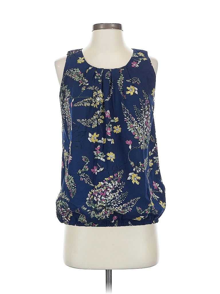 Pre-owned Assorted Brands Sleeveless Blouse In Blue