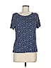 Madison 100% Rayon Stars Blue Short Sleeve Top Size M - photo 1