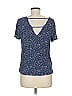 Madison 100% Rayon Stars Blue Short Sleeve Top Size M - photo 2