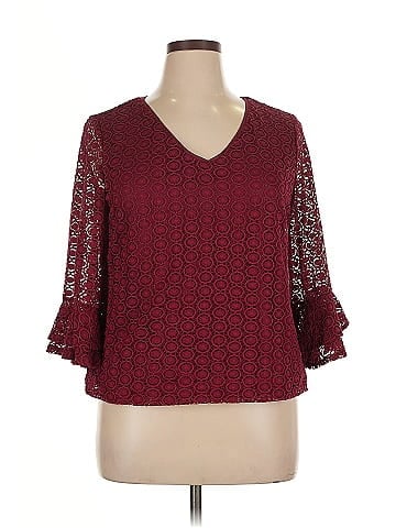 Roz & Ali 3/4 Sleeve Blouse (view 1)