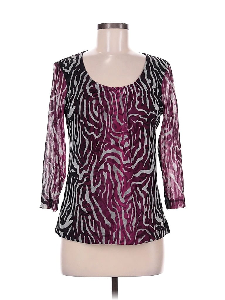 Click to view more detailed imagery on our partner's website Pre-owned Chico's 3/4 Sleeve Blouse In Purple
