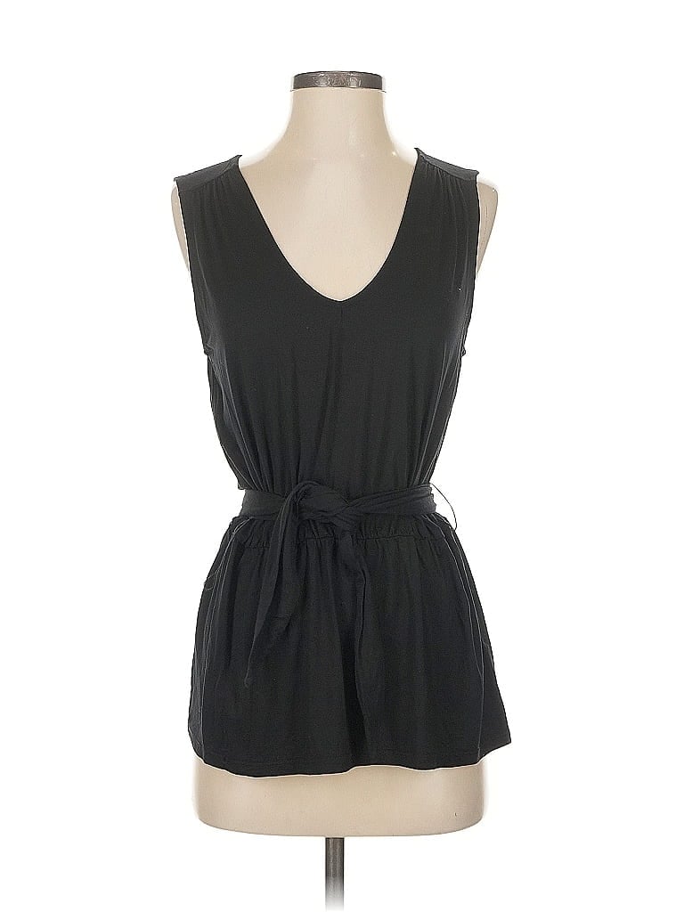 Pre-owned Three Dots Sleeveless Blouse In Black