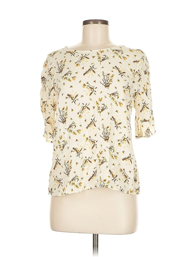 Pre-owned June & Hudson 3/4 Sleeve Blouse In White