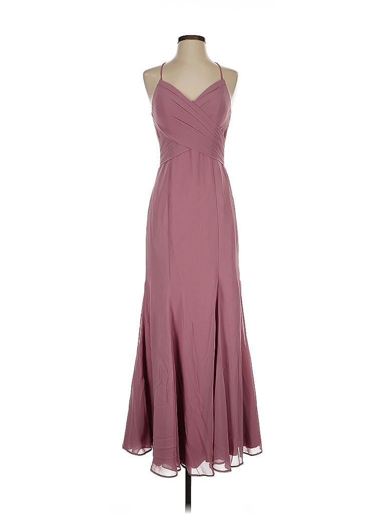Pre-owned Azazie Cocktail Dress In Burgundy