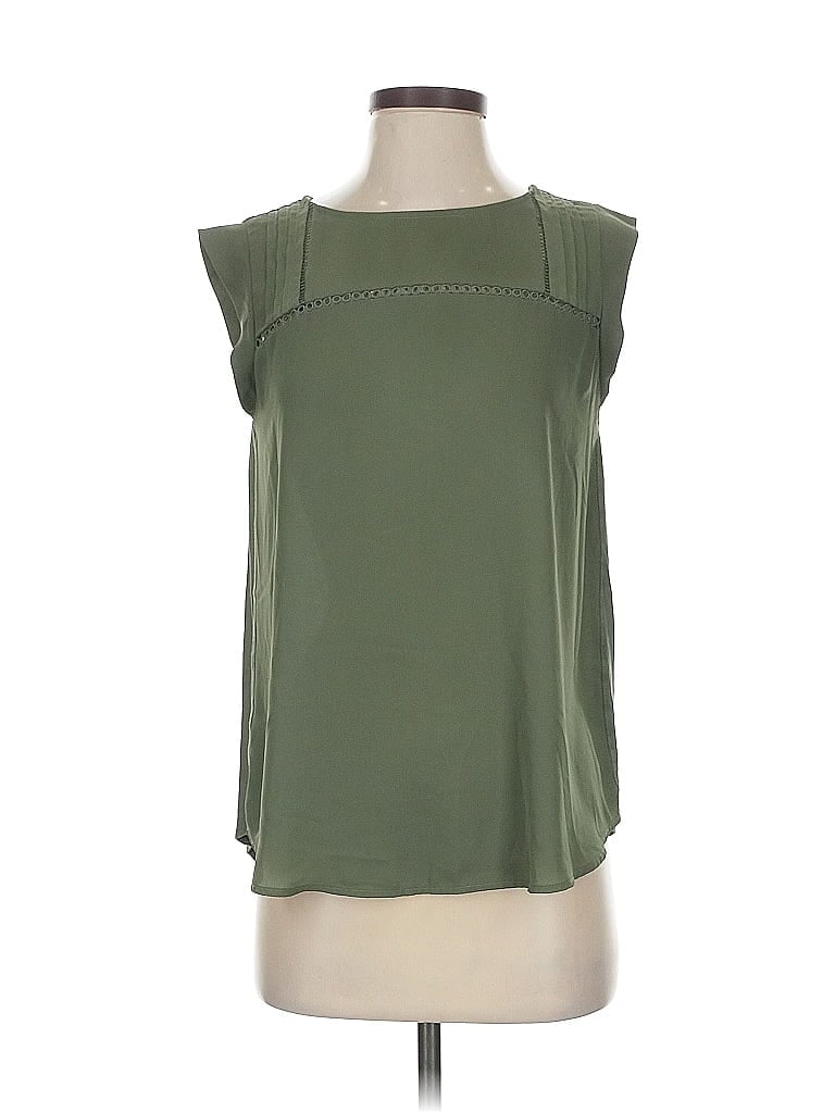 Pre-owned Ann Taylor Loft Sleeveless Blouse In Green