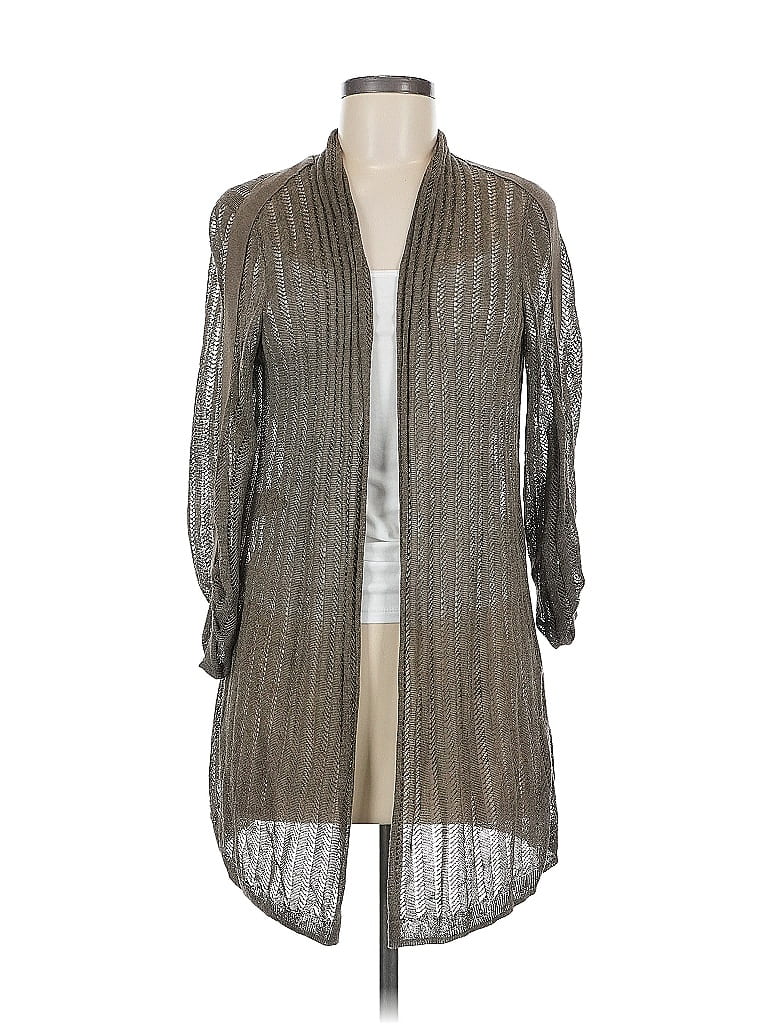 Pre-owned Nic + Zoe Cardigan Sweater In Gray