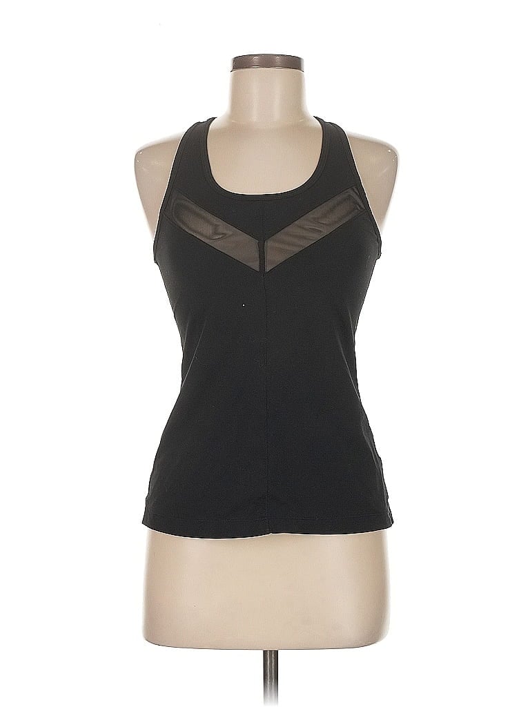 Pre-owned Zella Tank Top Black Halter Neckline Tops