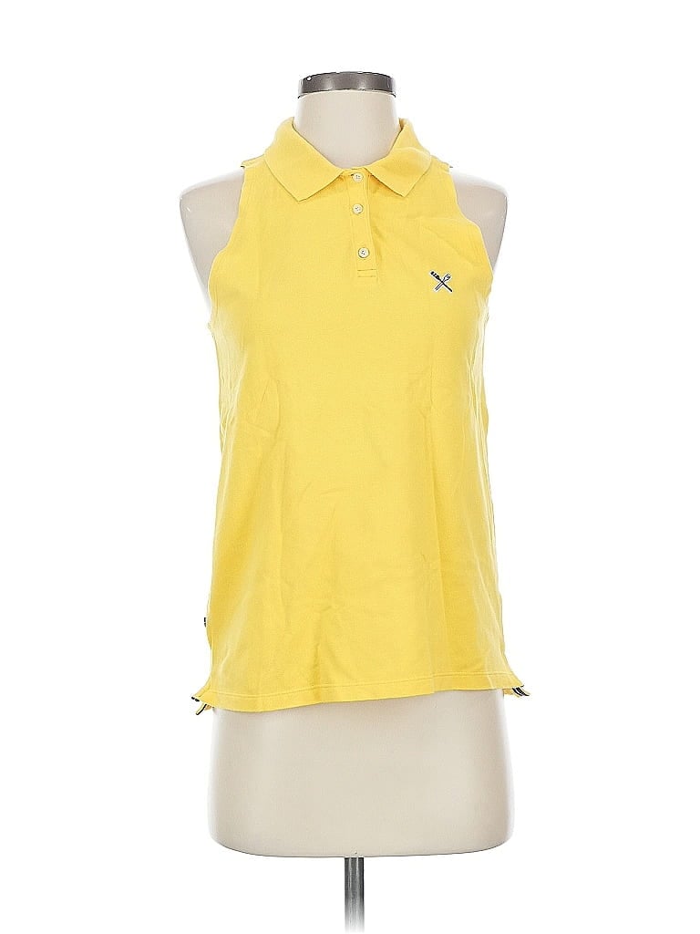 Pre-owned Assorted Brands Sleeveless Button Down Shirt In Yellow