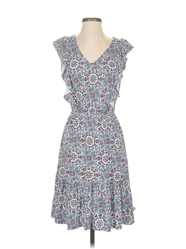 Pre-owned Ann Taylor Loft Casual Dress In Blue