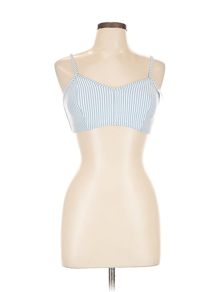 Pre-owned Old Navy Tank Top Blue Strapless Neckline Tops