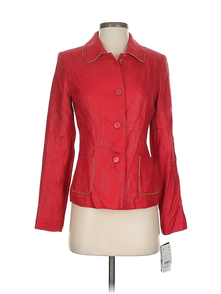 Pre-owned Doncaster Collection Blazer Jacket In Red