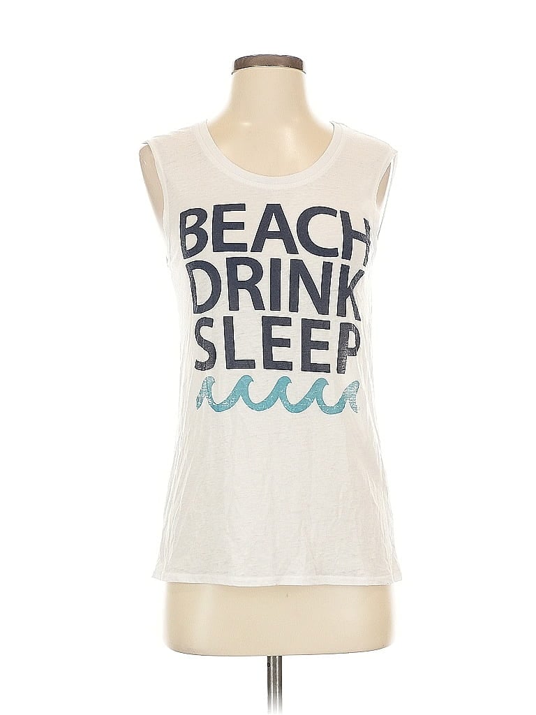 Pre-owned Chaser Sleeveless T-shirt In White