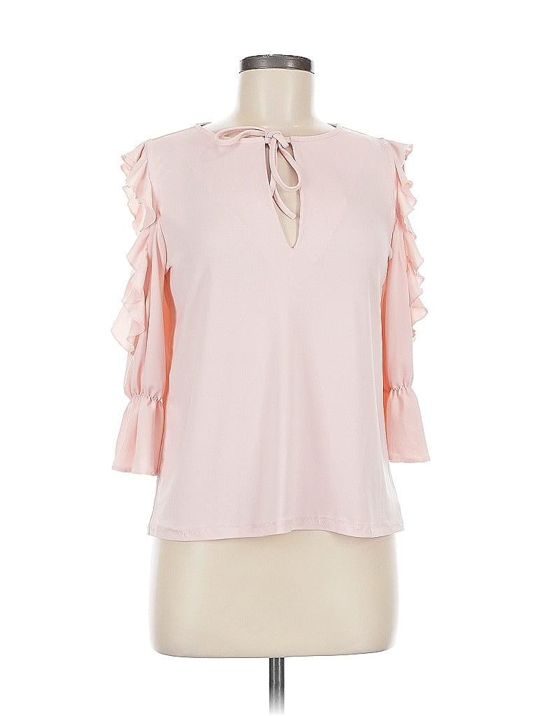 Pre-owned Express 3/4 Sleeve Blouse In Pink
